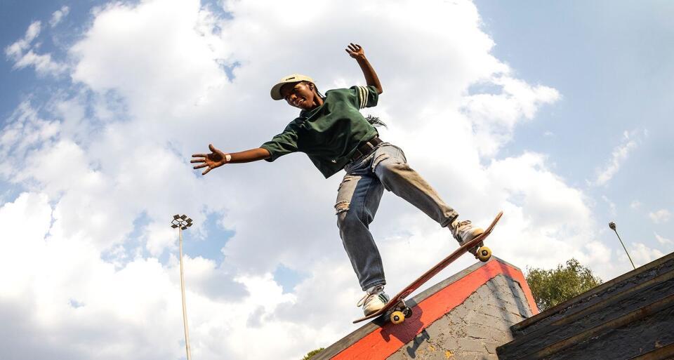 Kimberley’s skateboard wiz Boipelo got right back up after Tokyo fall